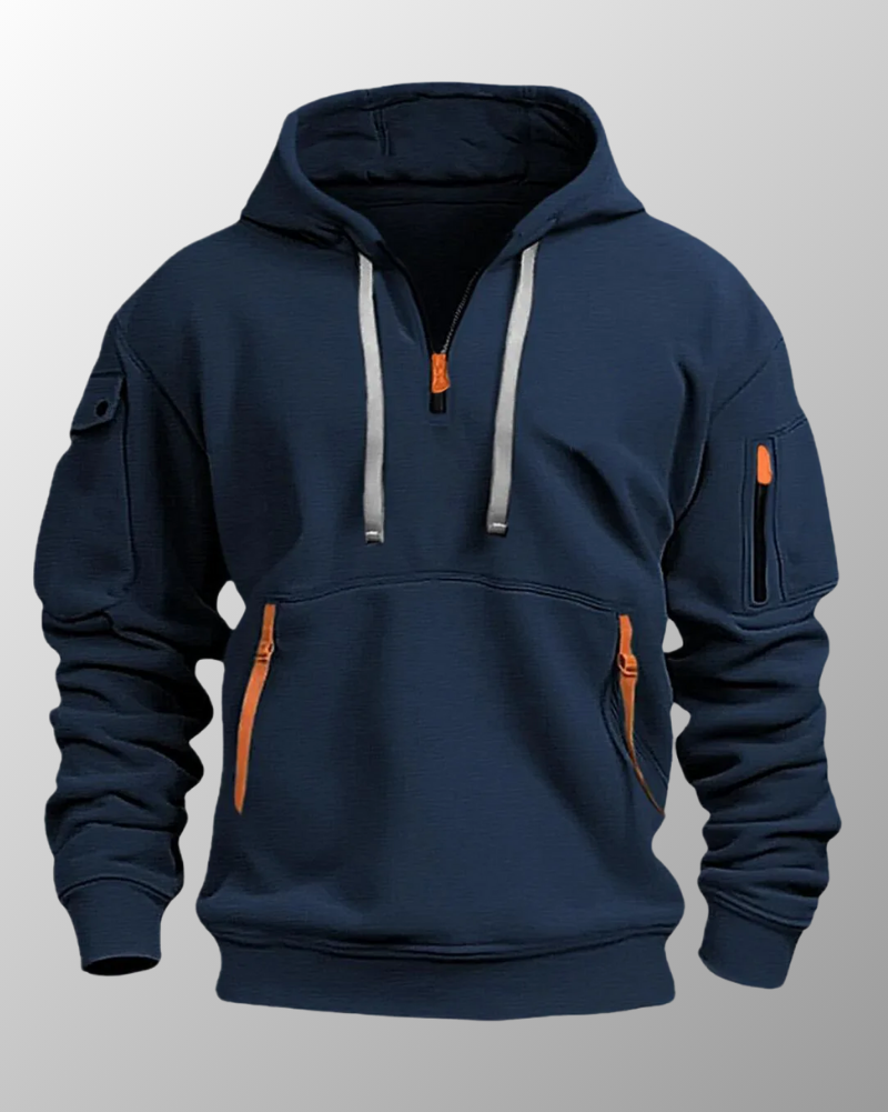 Bryan | Mannen Hoge Kwaliteit Half Zip Hoodie