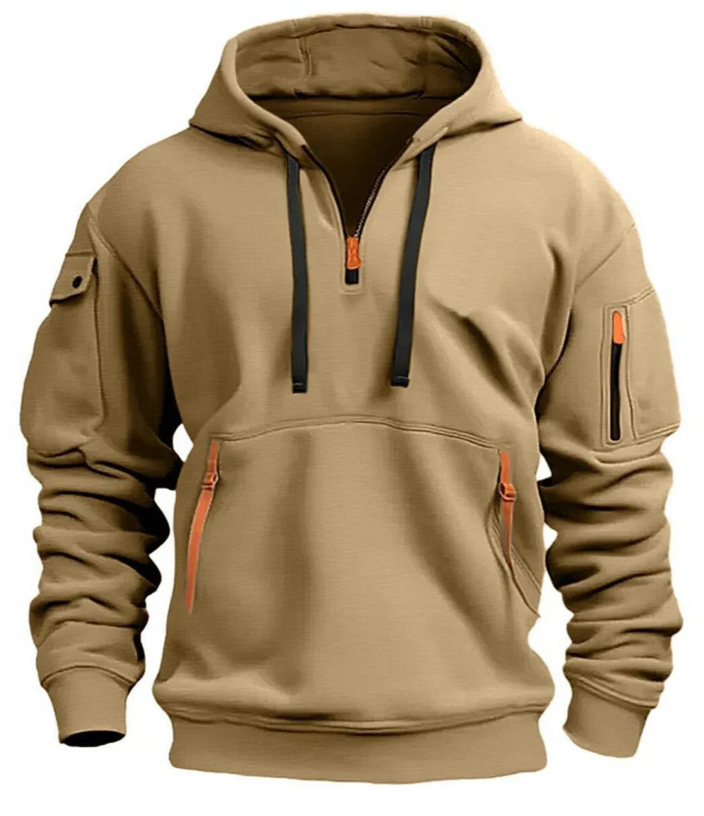 Bryan | Mannen Hoge Kwaliteit Half Zip Hoodie