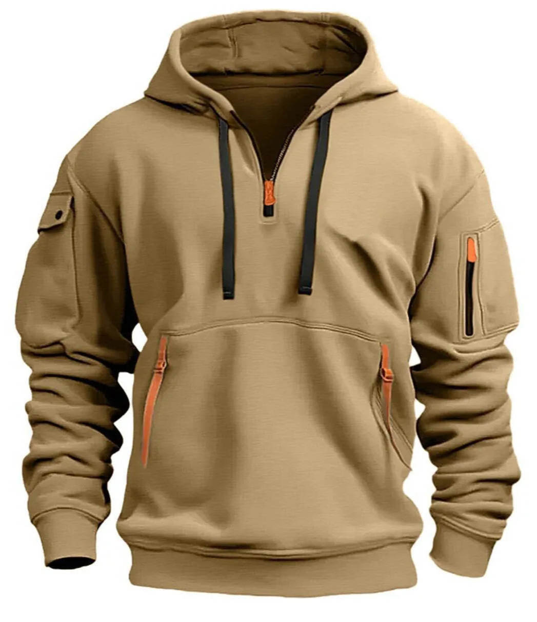 Bryan | Mannen Hoge Kwaliteit Half Zip Hoodie