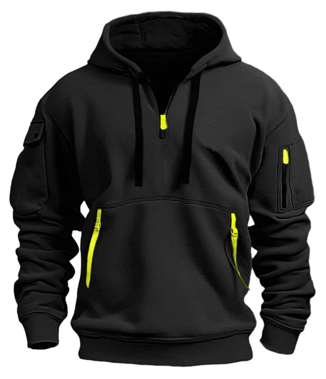 Bryan | Mannen Hoge Kwaliteit Half Zip Hoodie