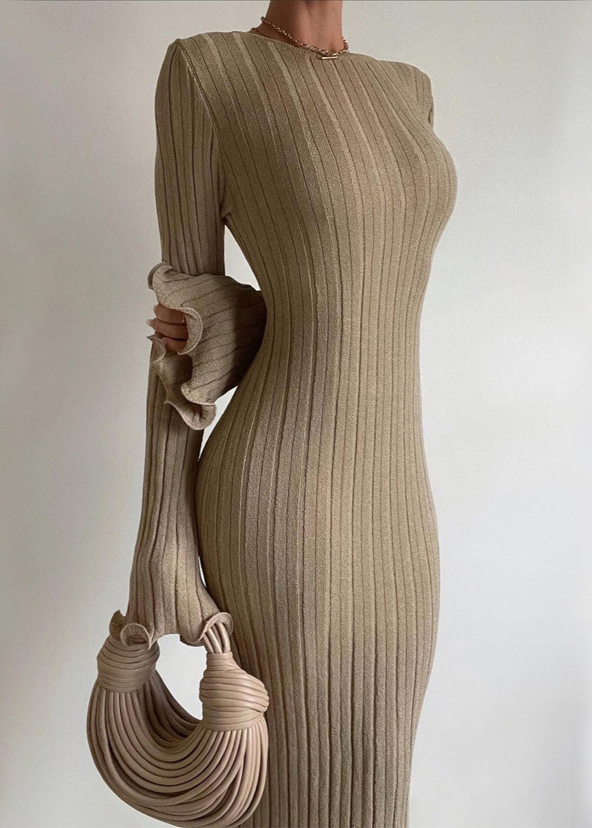 Quinty | Ribstof Jurk